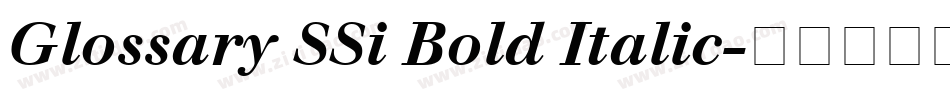 Glossary SSi Bold Italic字体转换